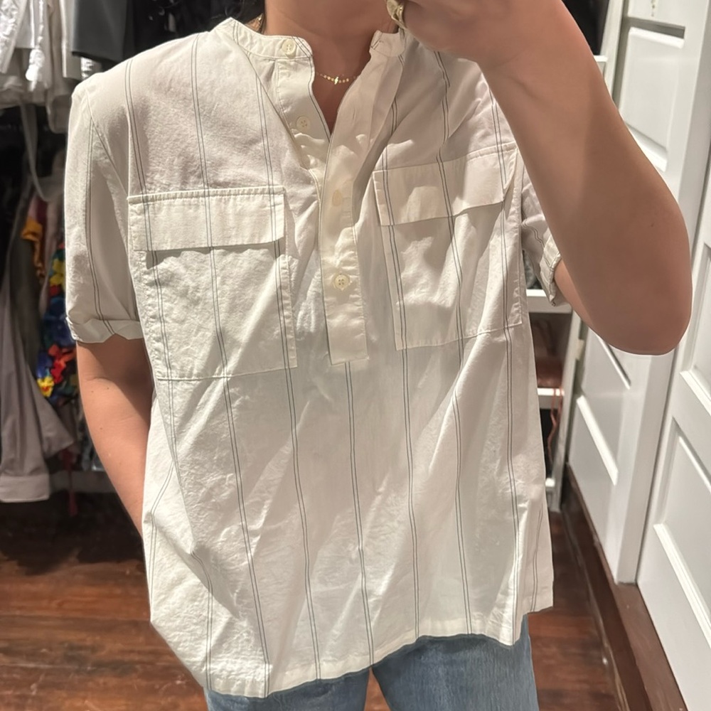 Shades of Grey by Micah Cohen Open Back Short Sleeve Small